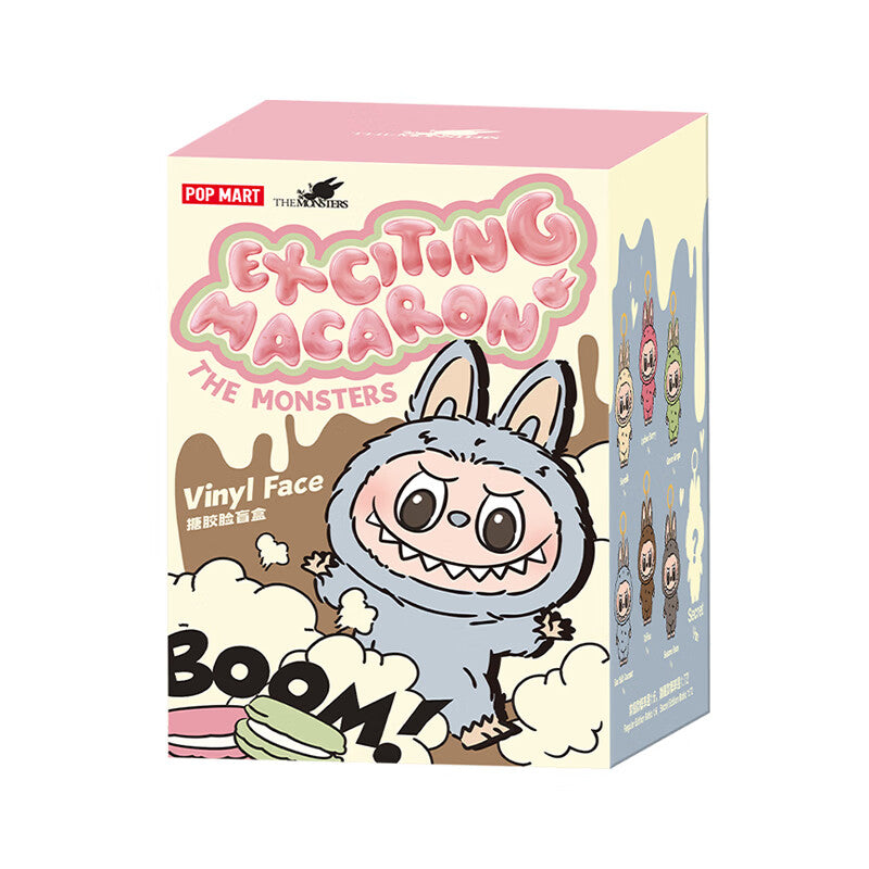 Labubu Macaron blind box set, featuring 6 standard designs and 1 rare hidden edition